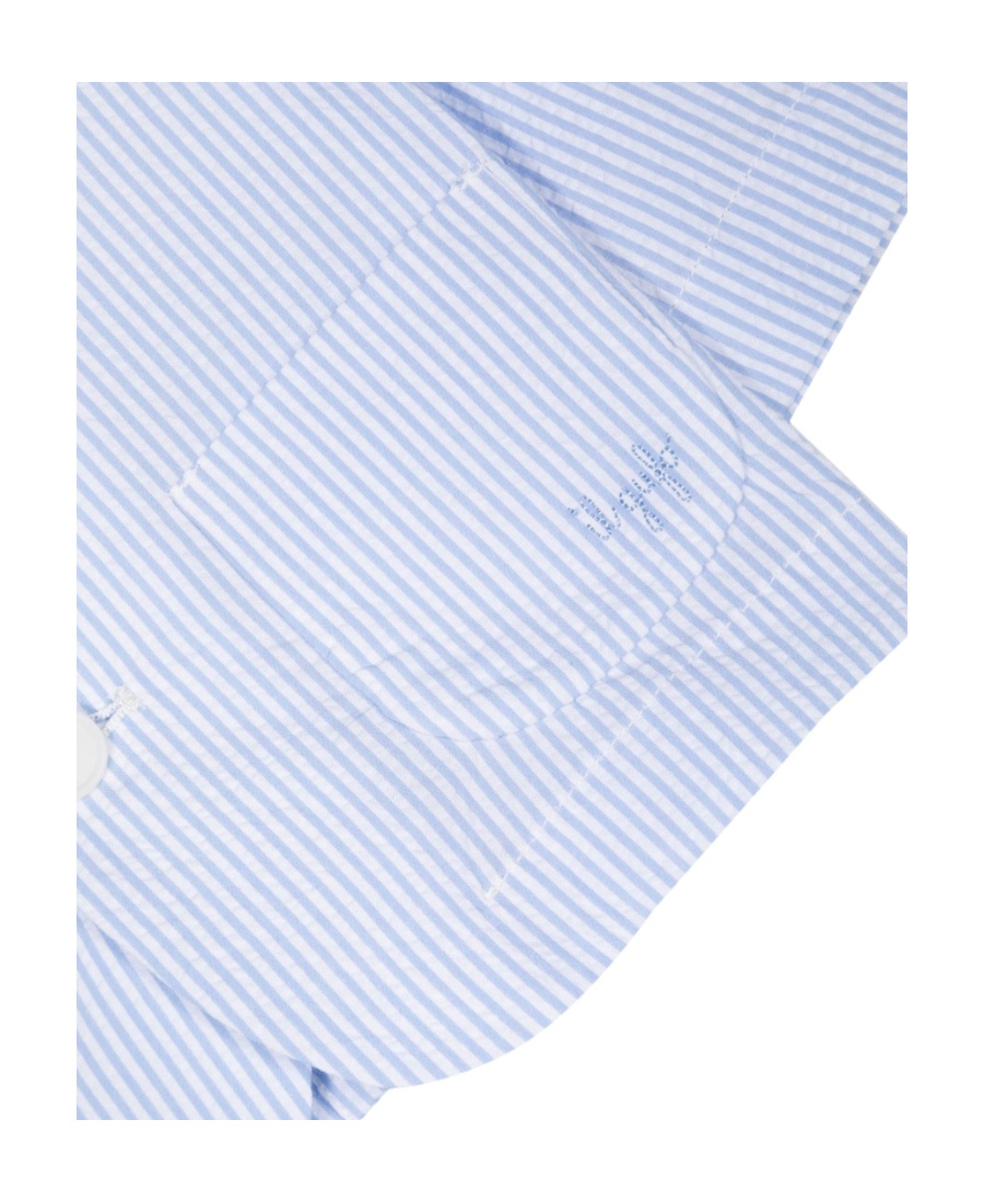 Il Gufo Stripe-pattern Cotton Blazer In Blue