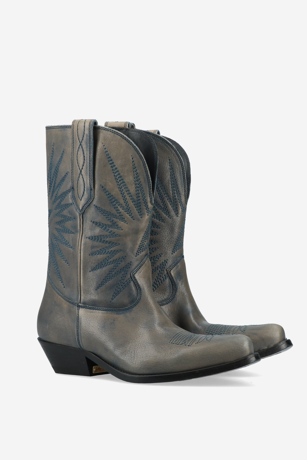 Golden Goose Patterned Ankle Boots In Black