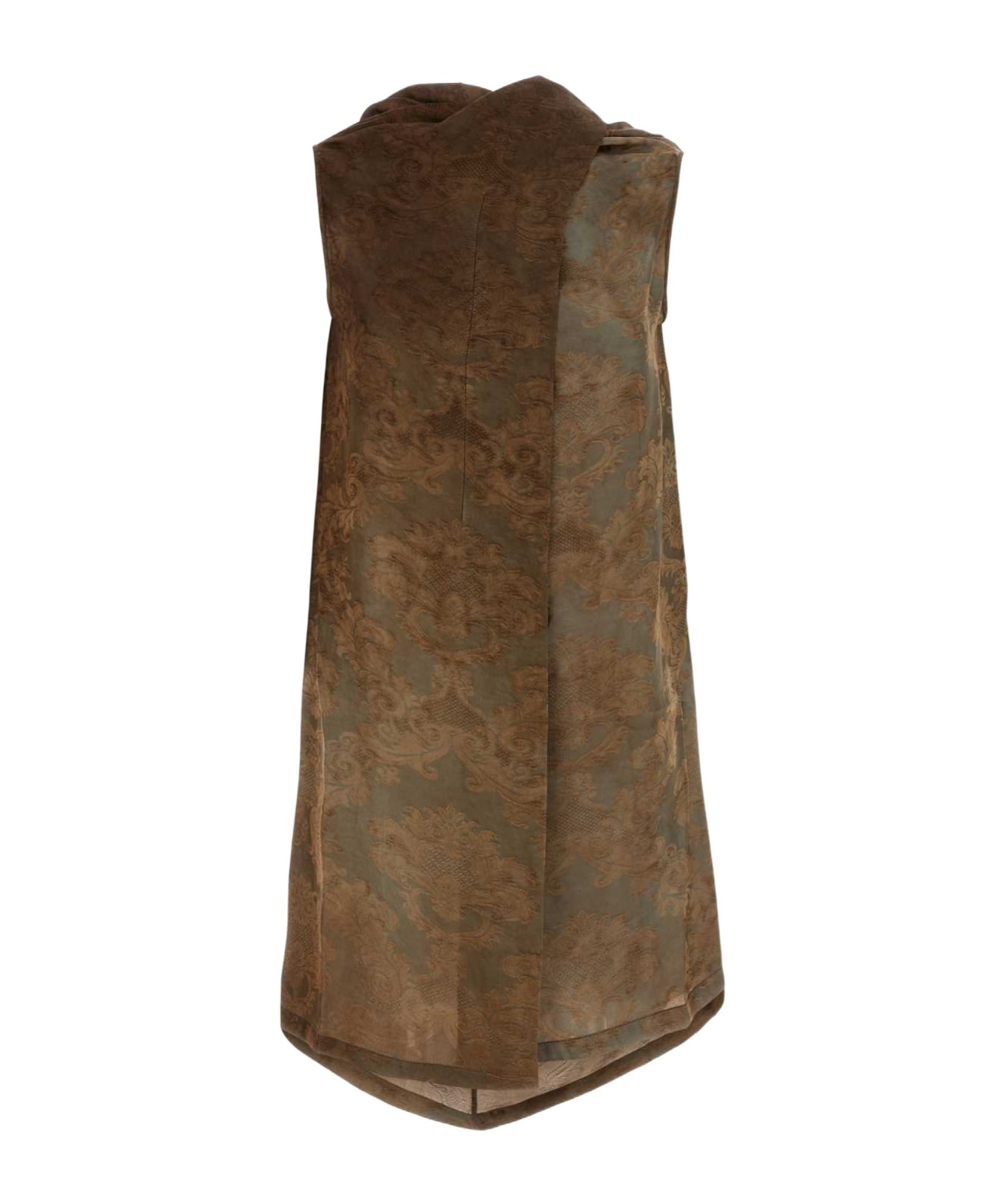 Uma Wang Brown Viscose Blend Tum Top In Green