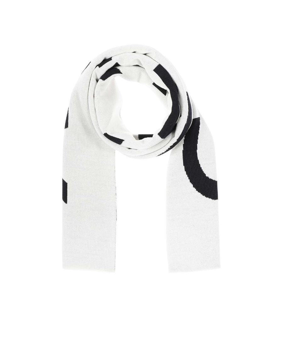 Givenchy Logo-intarsia Wool Scarf In White