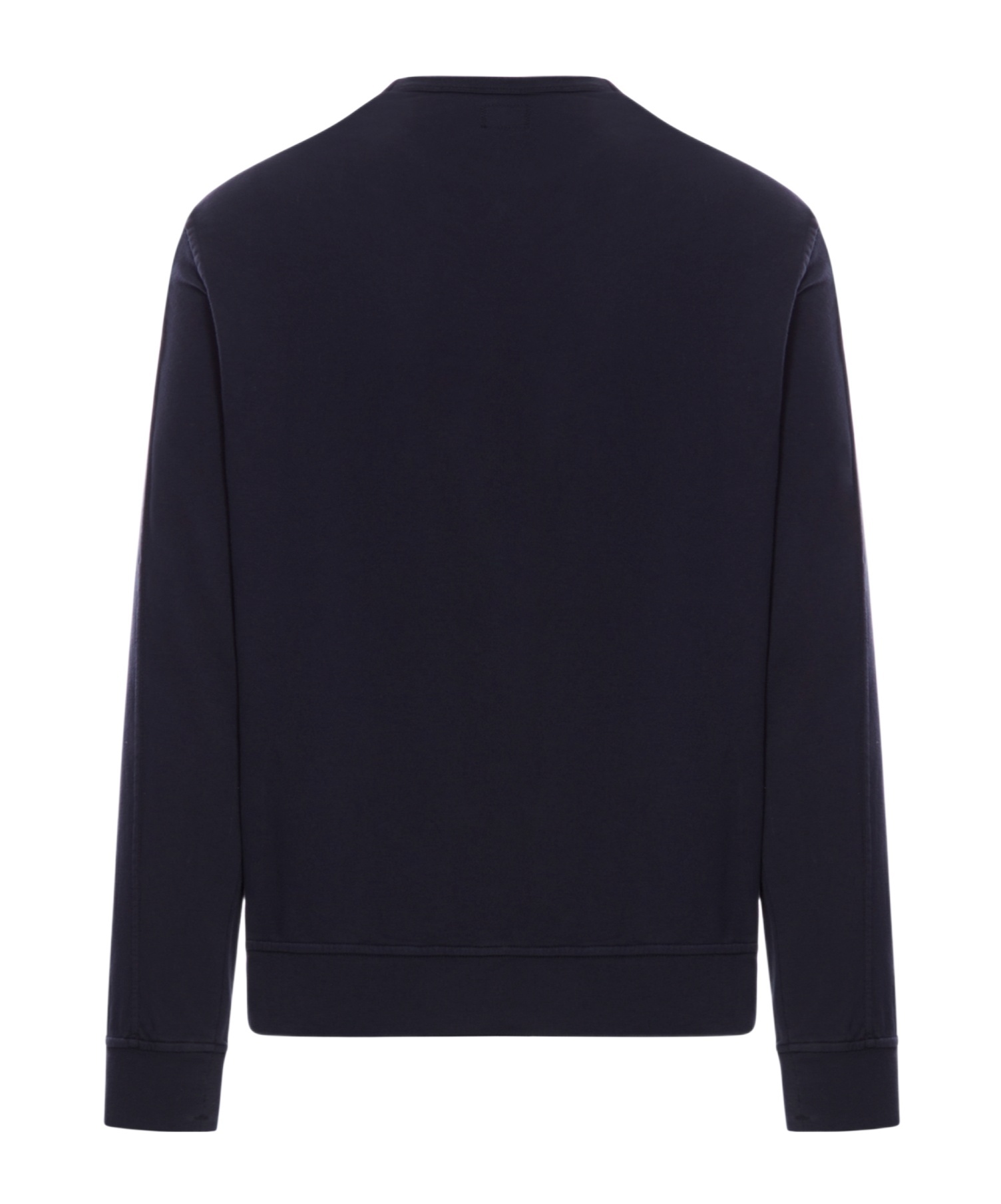 C.p. Company Diagonal Raised Fleece Crew Neck Sweatshirt In Black