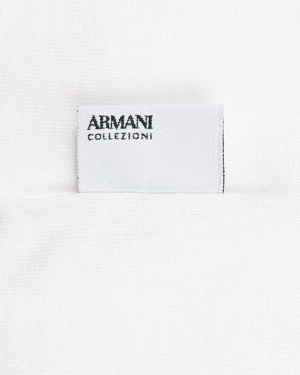 ARMANI COLLEZIONI OPEN-NECKED BLACK SHIRT