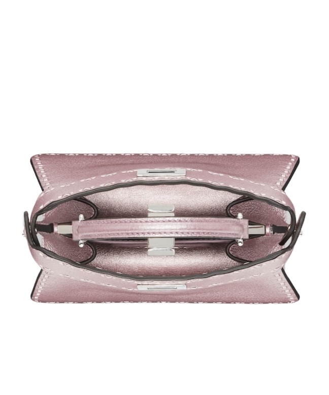 Fendi Peekaboo Iseeu Small Shoulder Bag In Nude