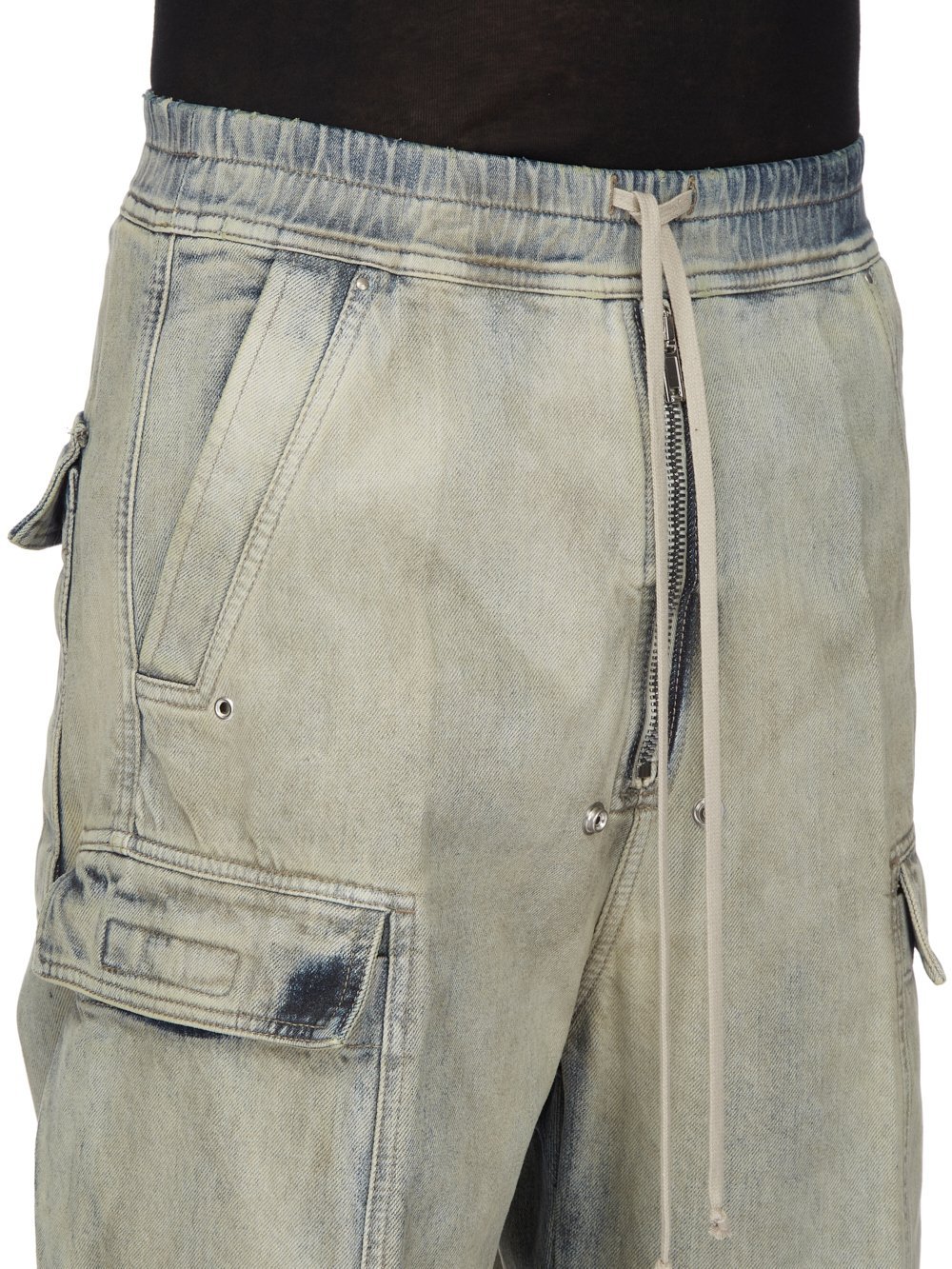Rick Owens Drkshdw Double Cargo Jumbo Belas Wide-leg Jeans In Blue