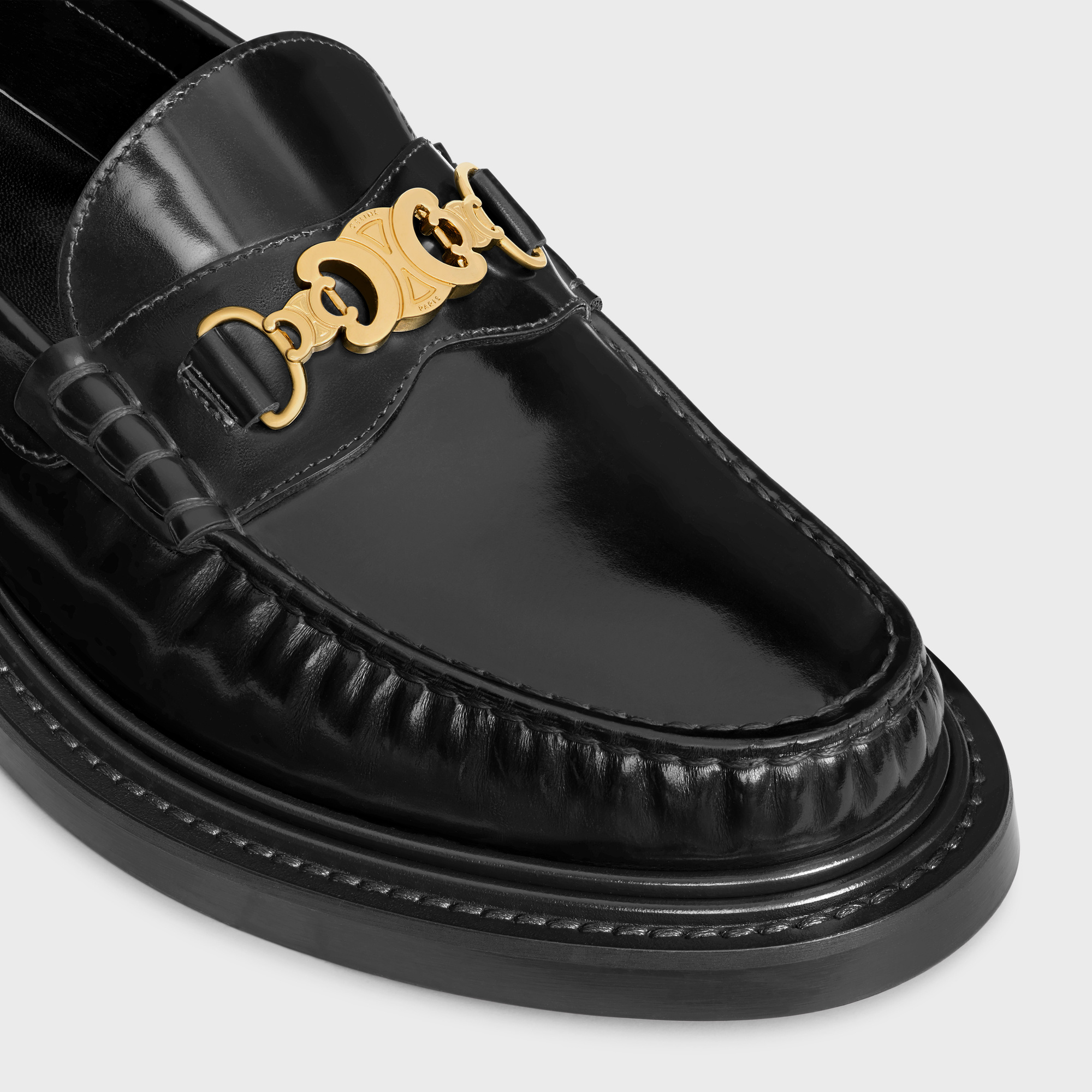 Celine Leather Loafers Women In Black