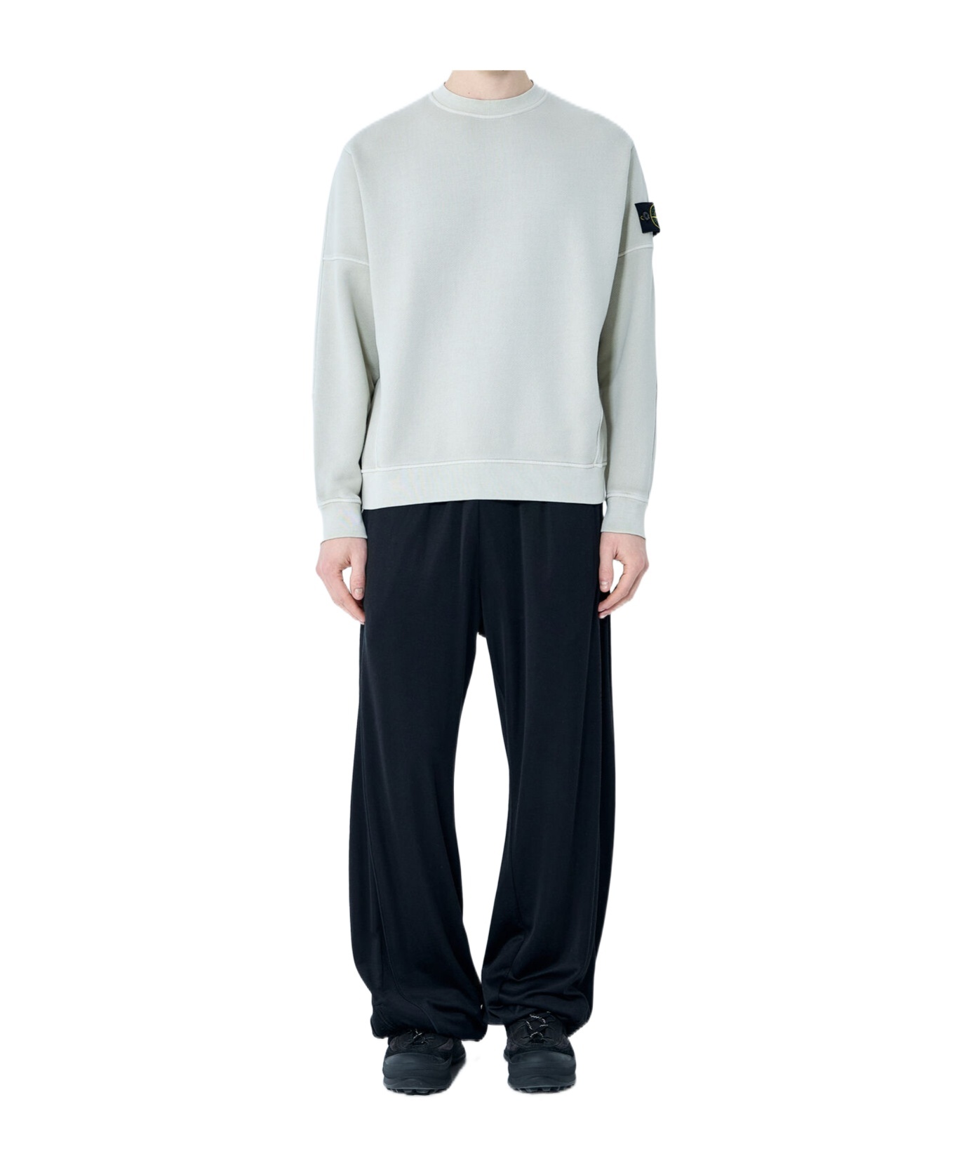 Stone Island Compass-badge Sweatshirt In White