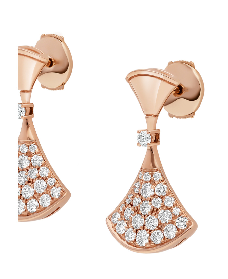 Bvlgari Logo Earrings In Yellow
