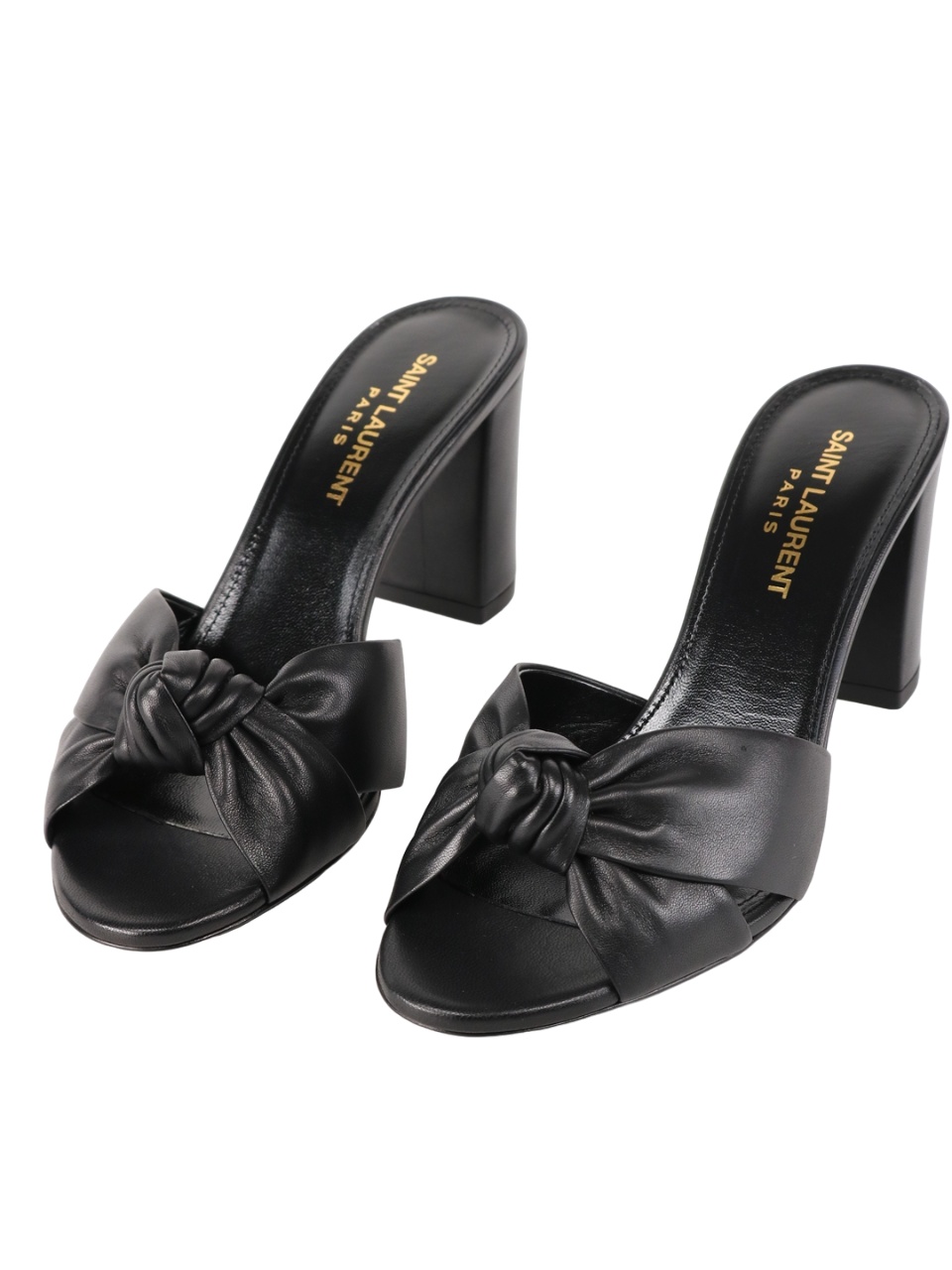 SAINT LAURENT BIANCA OPEN-TOED HIGH-HEELED SANDALS