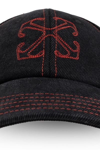 Off-white Arrow Den Baseball Cap In Black