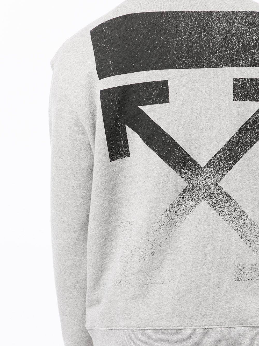 Off-white Logo-print Long-sleeve Sweatshirt In Gray