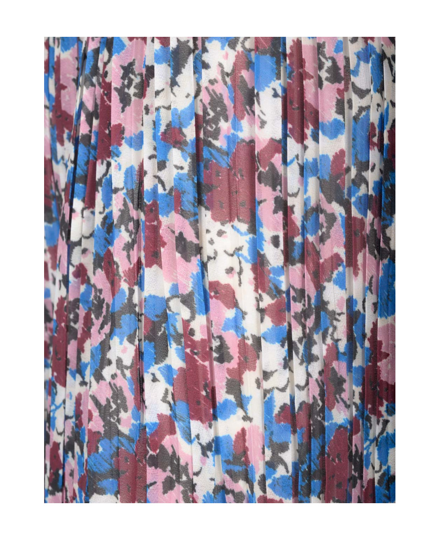 Ganni Printed Georgette Midi Skirt In Multicolor