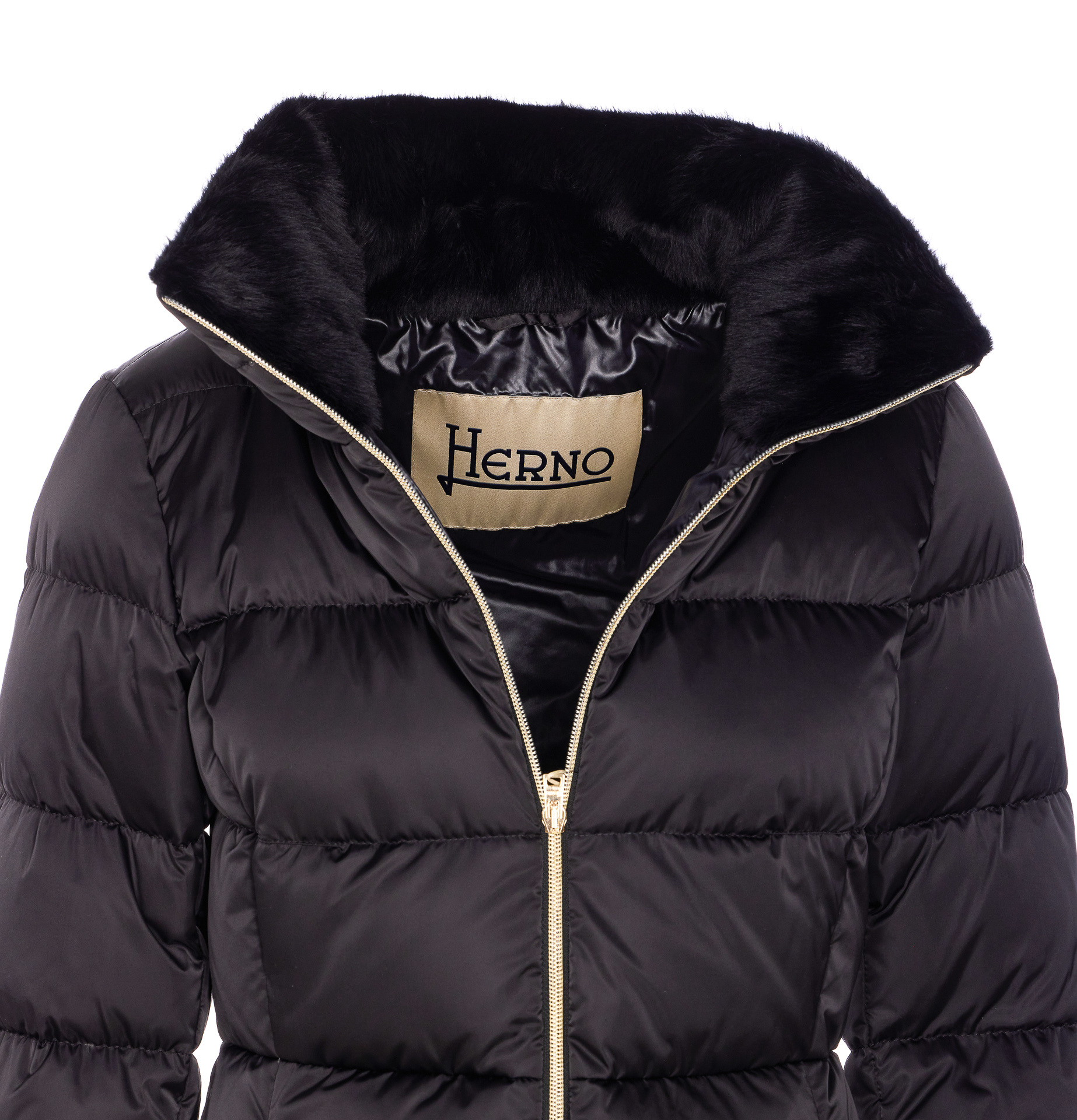 Herno High Neck Long Sleeveless Padded Jacket