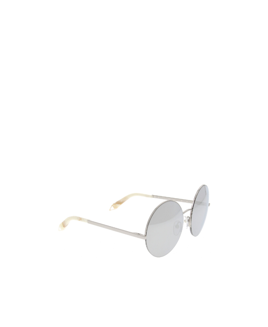 Victoria Beckham Round Frame Sunglasses In White