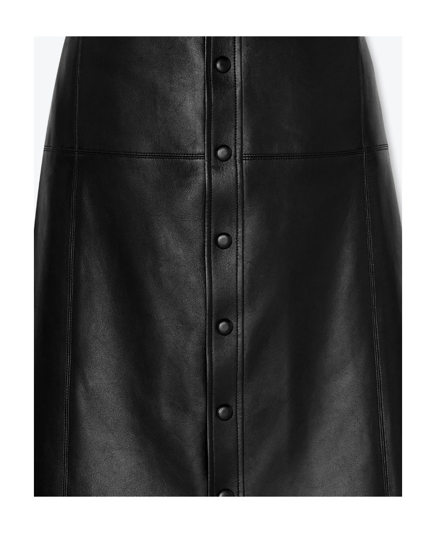 Saint Laurent A-line Midi Skirt In Black