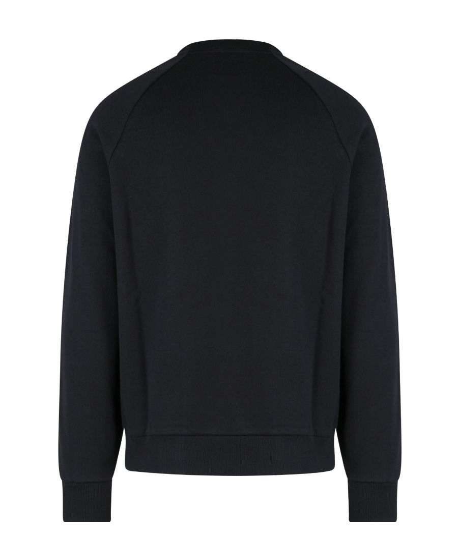 Balmain Flocked Logo Sweatshirt With Metallic Accents In Black