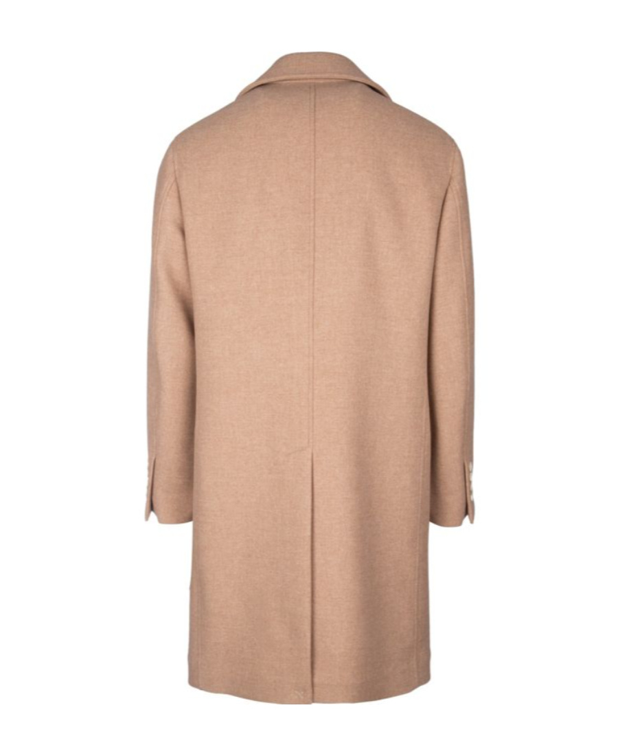 Brunello Cucinelli Straight Shoulder Double Breasted Coat In Nude