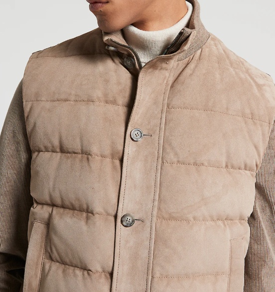 Peserico Down Vest In Brown