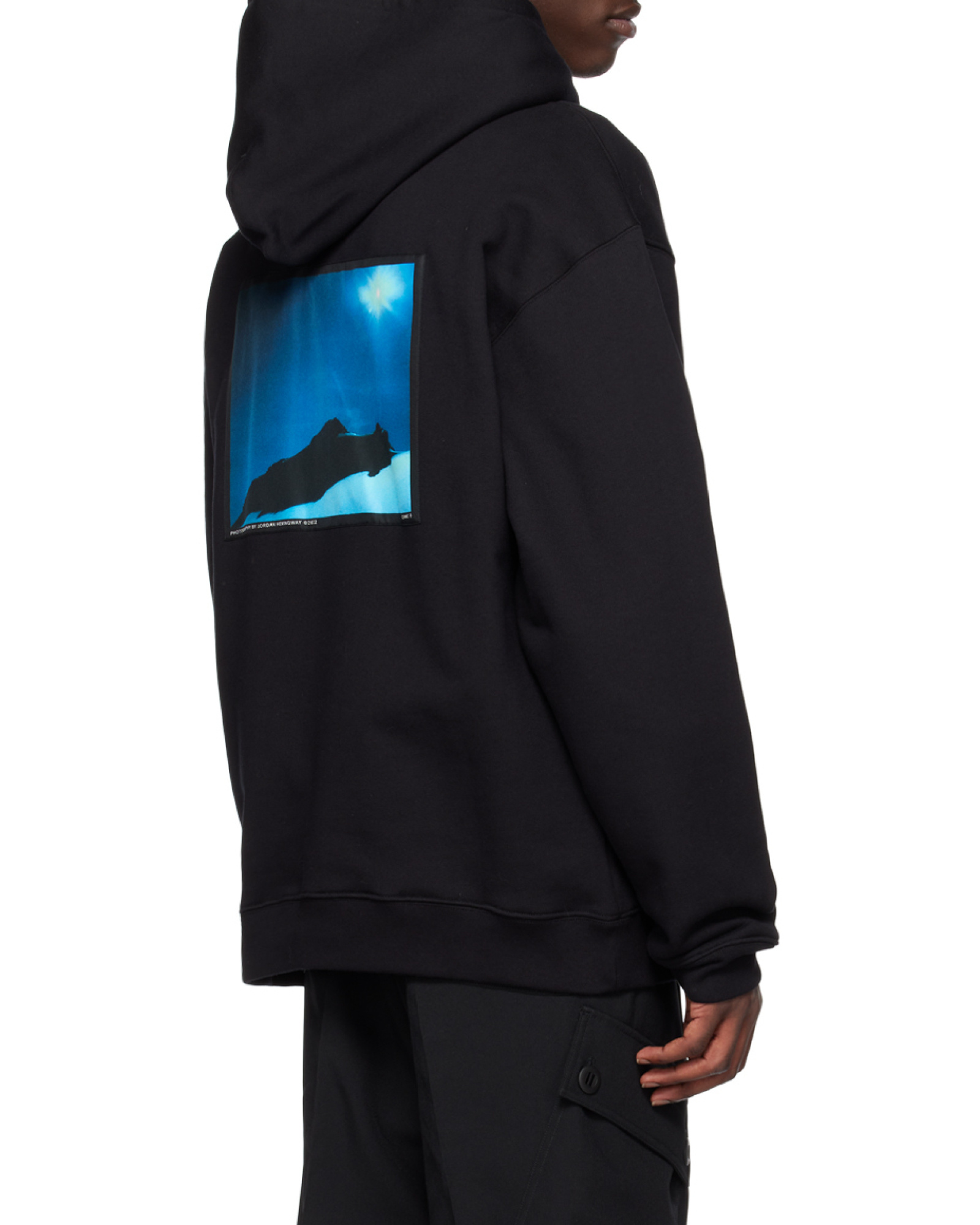 Oamc Logo-print Drawstring Hoodie In Black
