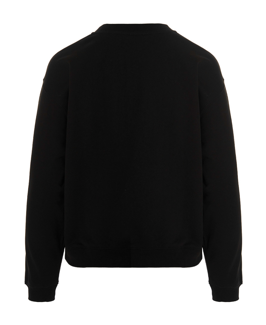 Kenzo Logo Embroidered Crewneck Sweatshirt In Black