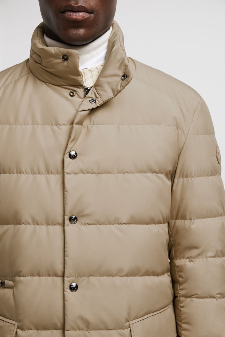 Moncler Malinvern Down Jacket Beige In Nude