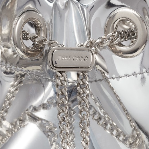 Jimmy Choo Metal Bucket Handbag In White