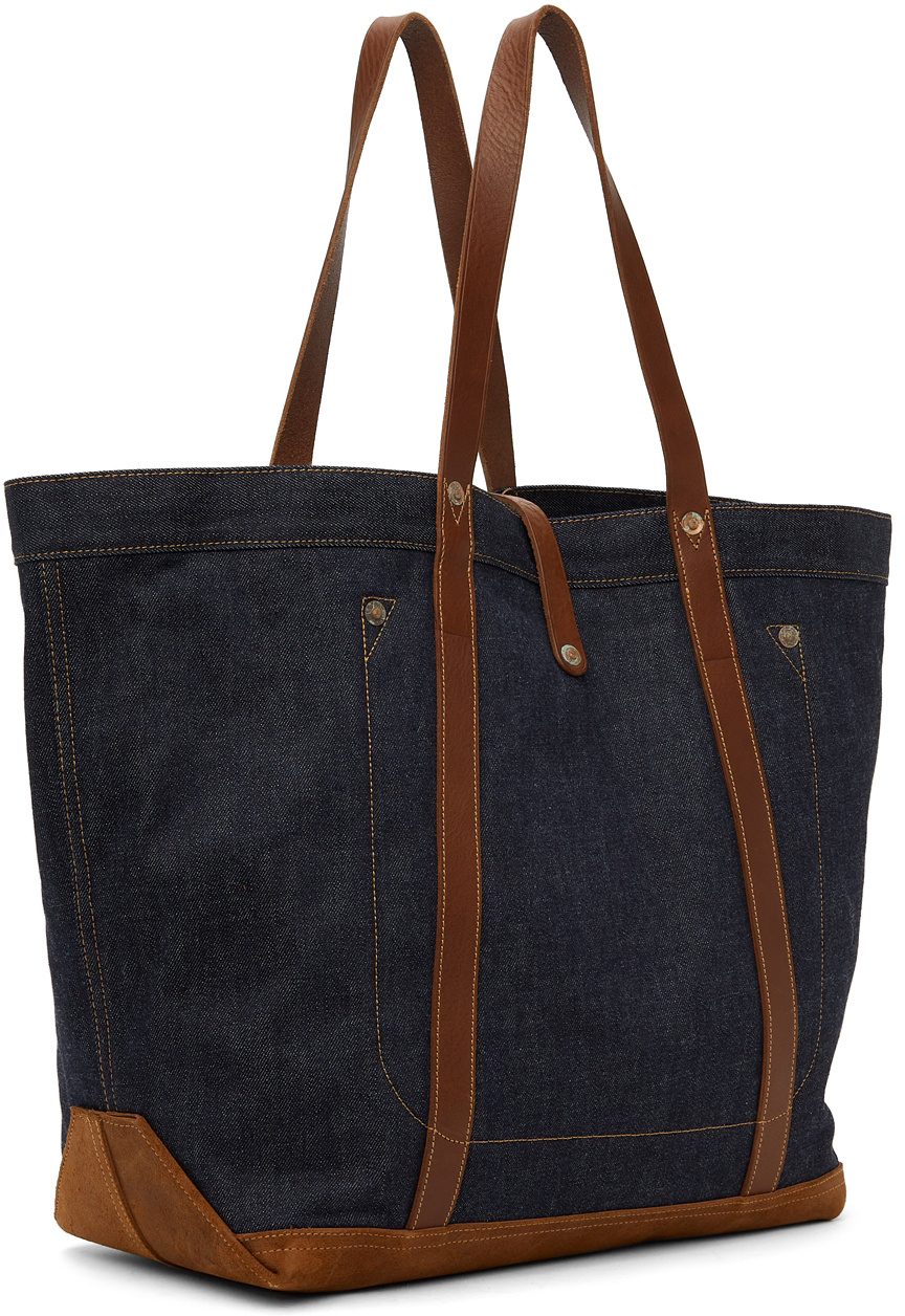 Rrl Logo Tote Bag In Black