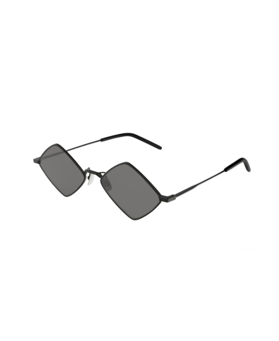 Saint Laurent Black Square Frame Sunglasses In Gray