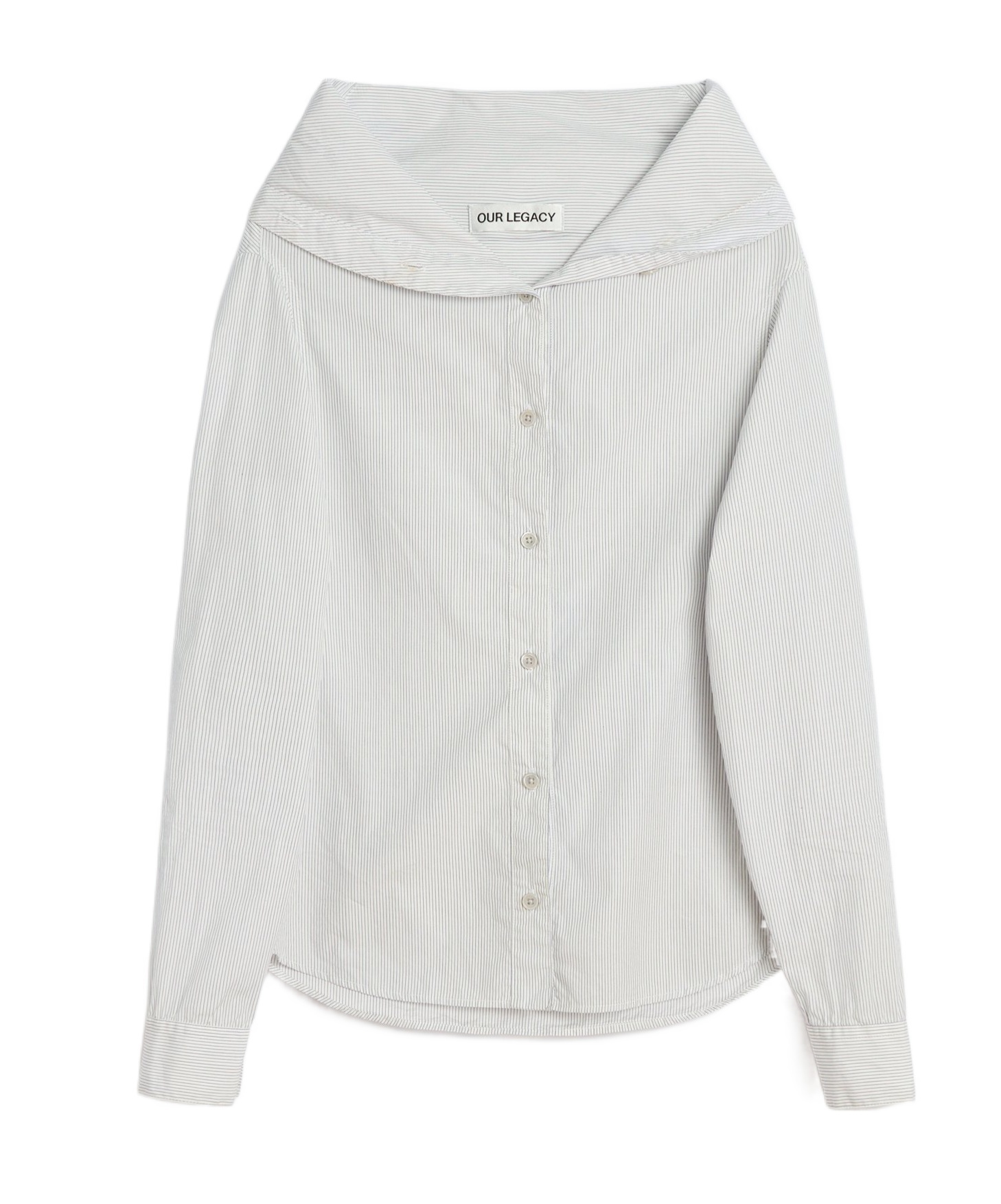 Our Legacy Diner Pinstripe Super Poplin In White