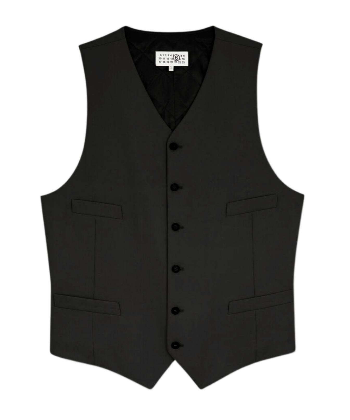 Mm6 Maison Margiela V-collar Vest In Black