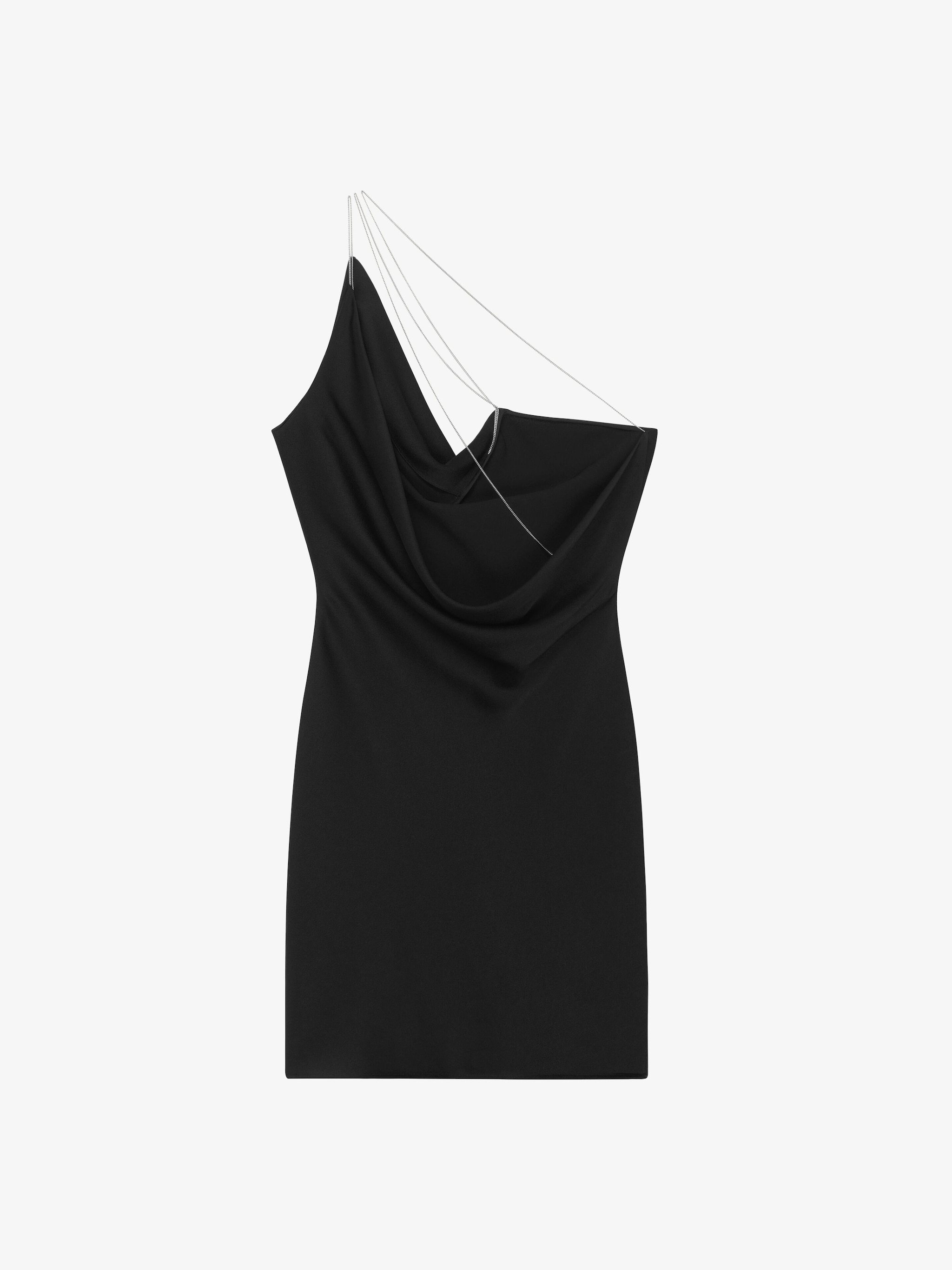 Givenchy Draped Backless Silk-satin Minidress In Black
