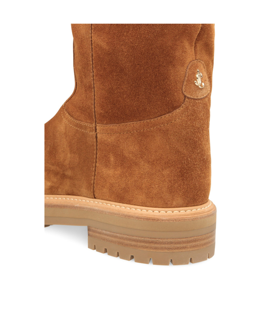 Shop Jimmy Choo Yomi Logo Boots In Brown