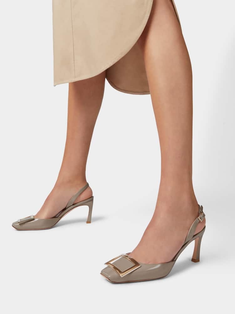 ROGER VIVIER TROMPETTE PUMPS IN LEATHER