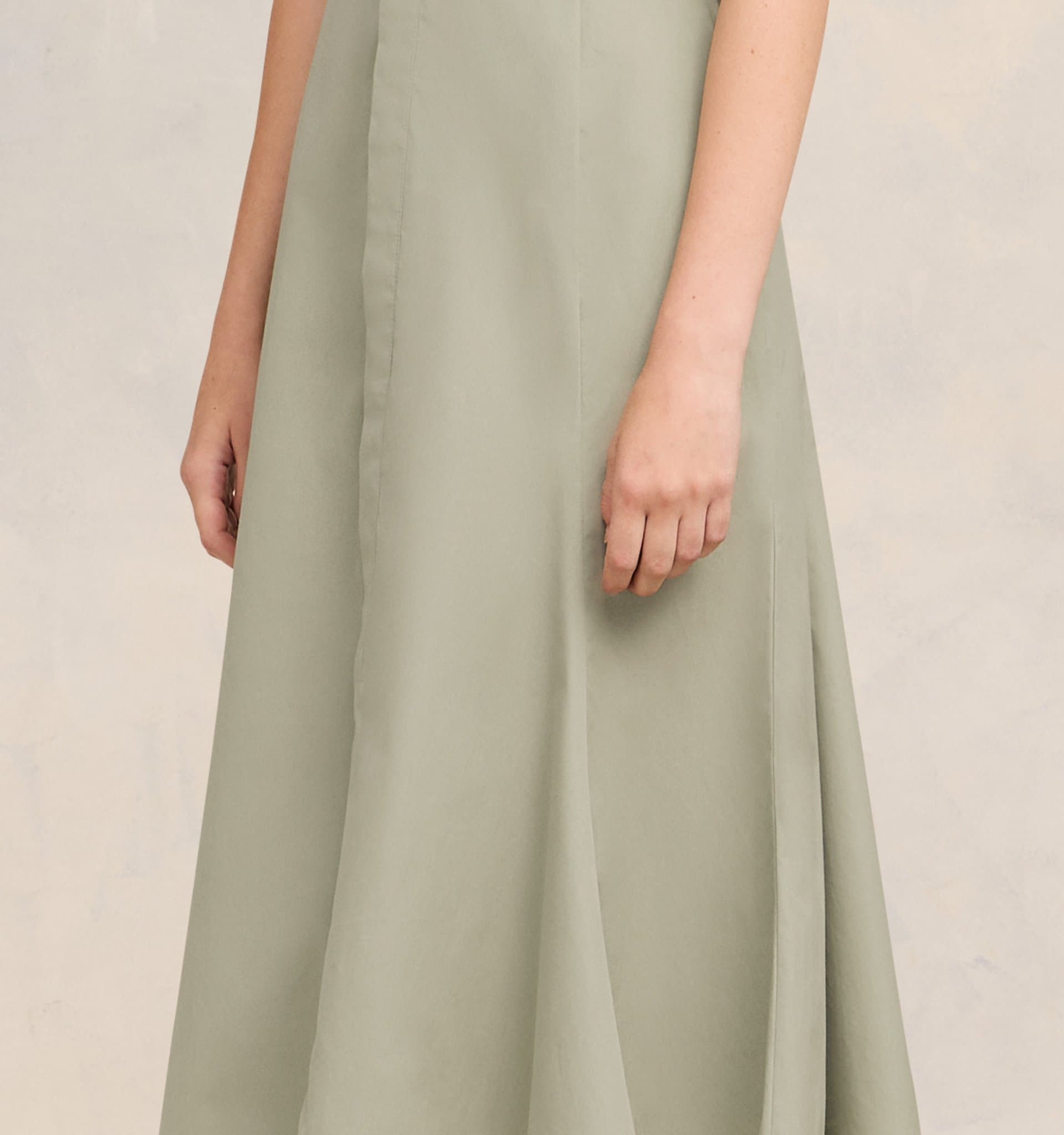 Ami Alexandre Mattiussi Midi Dress With Hidden Tab Green For Women In Green