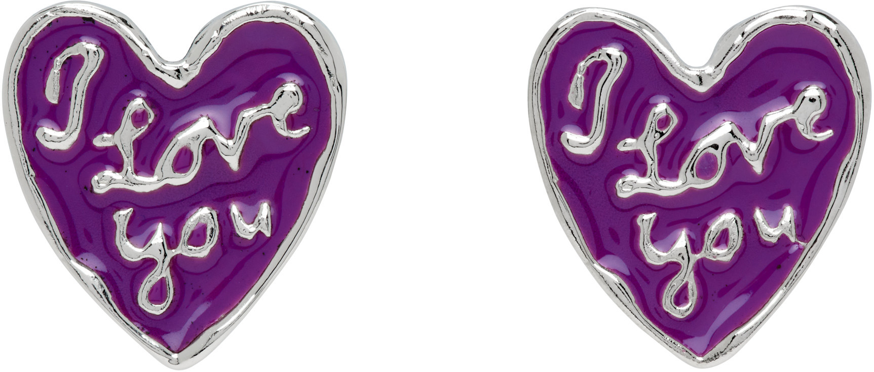 Chopova Lowena Lovers Earrings In Purple