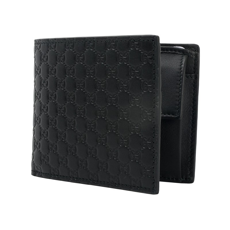 Gucci Black Double G Short Wallet In Black