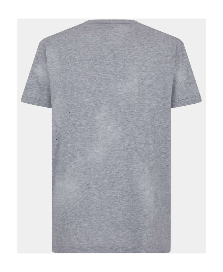 Dsquared2 Crew Neck Jersey T-shirt With Distressed Effect In Gray