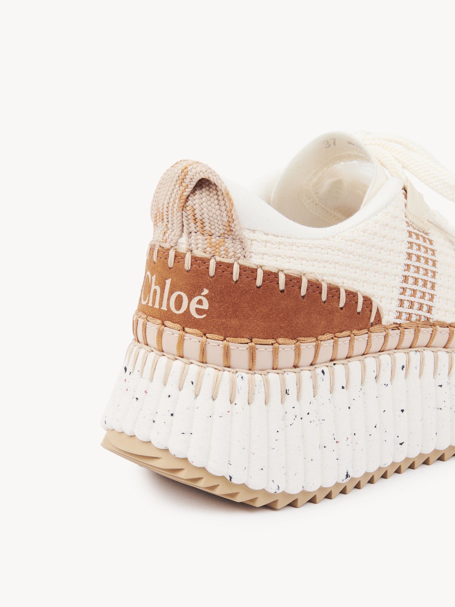 Chloé Natural Nama Trainer In Recycled Nylon Women In Multi