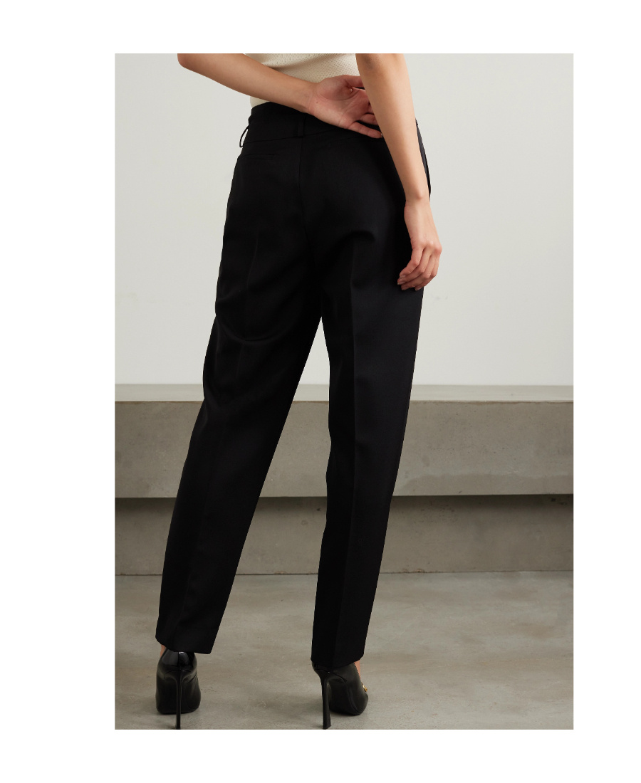 Max Mara Front Pleated Trousers In Black