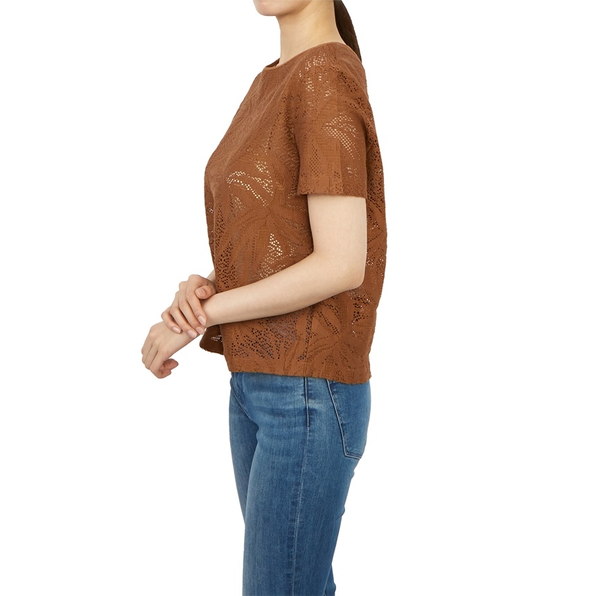 Max Mara Short-sleeved T-shirt With Round Neck In Brown