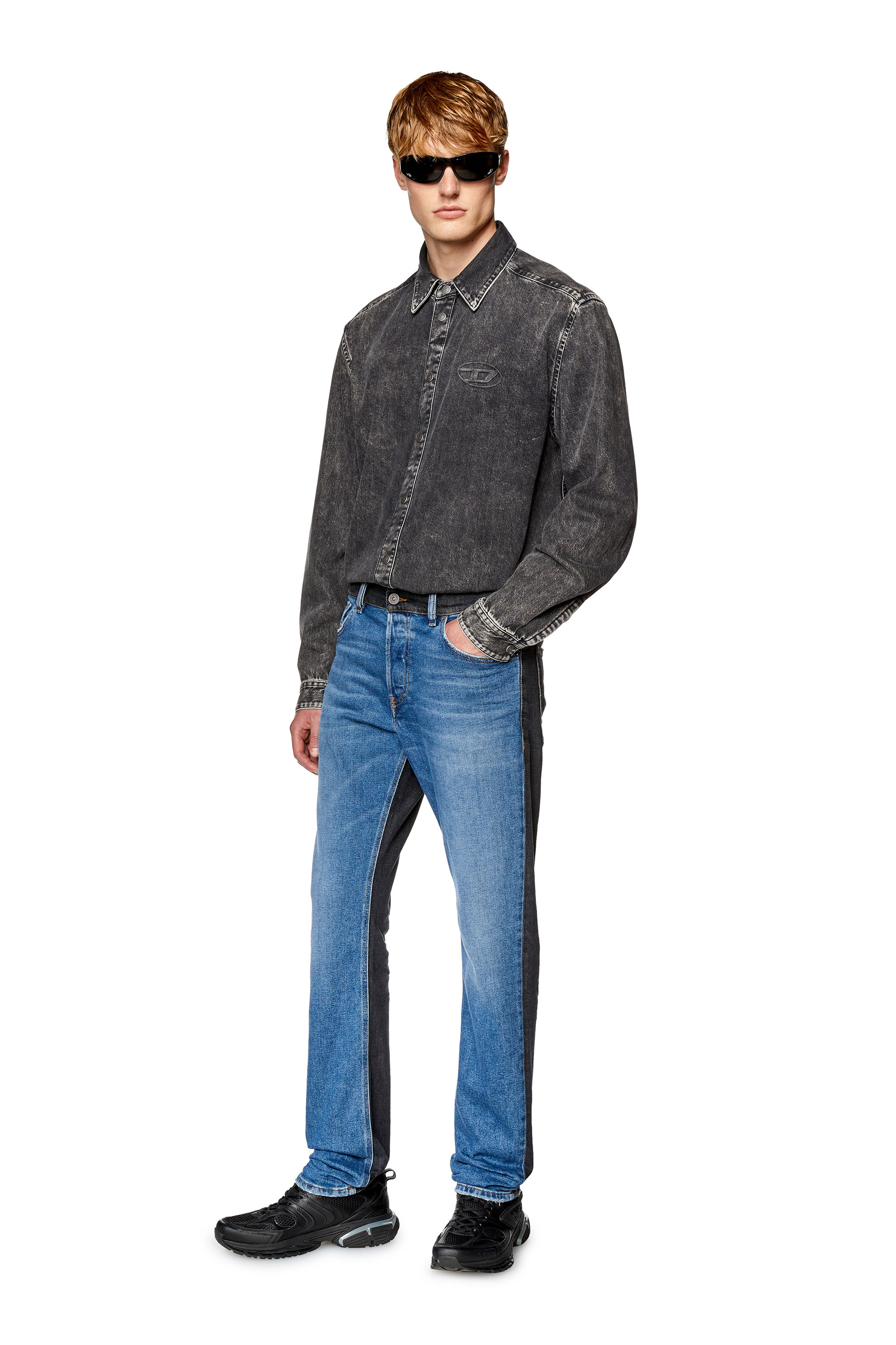 Diesel 1995 D-sark Mid-rise Straight-leg Jeans In Blue