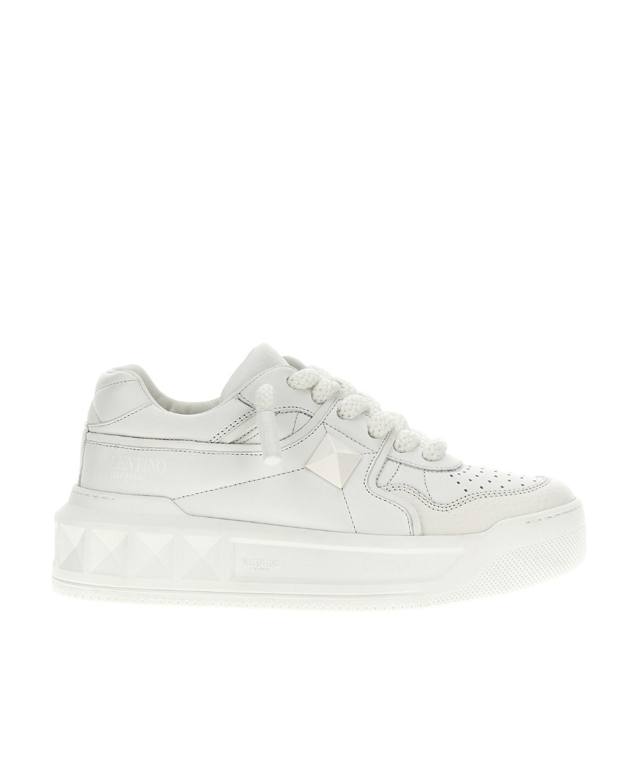 Shop Valentino One Stud Xl Trainer In Nappa Leather In White