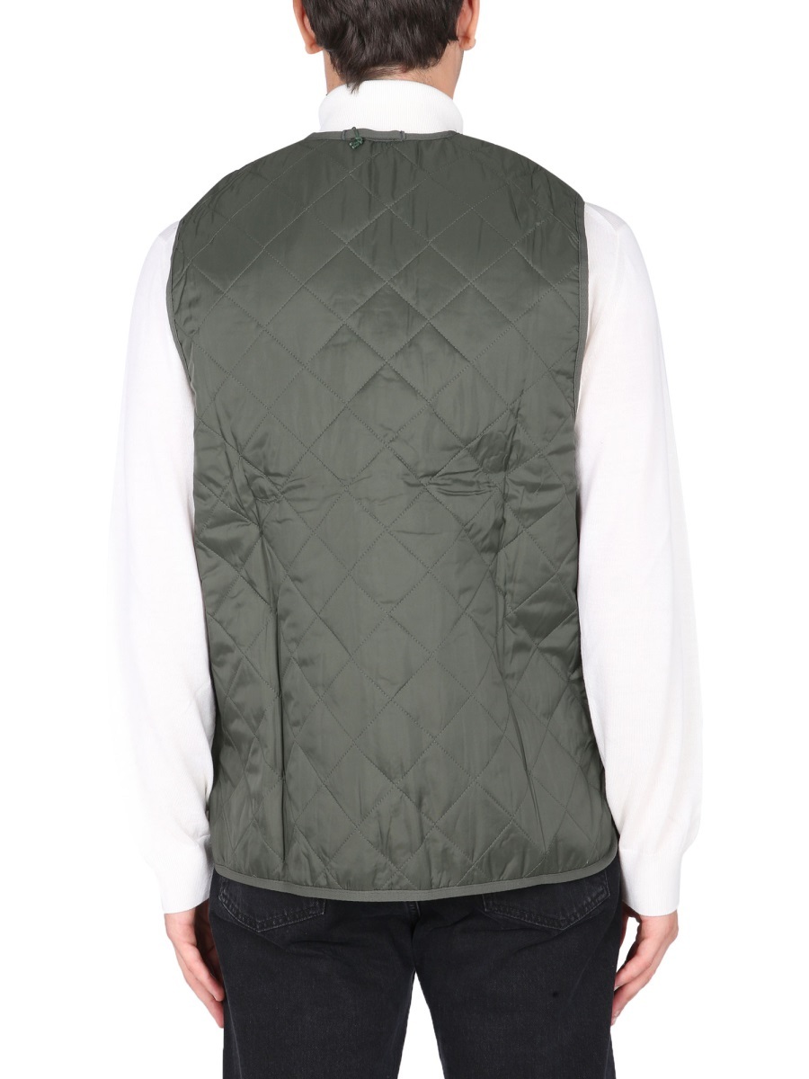Barbour Reversible Checked Gilet In Gray
