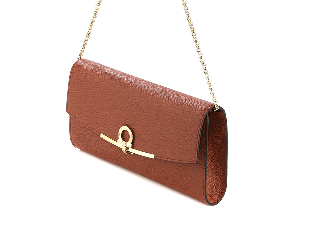 Ferragamo Flip Shoulder Bag In Red