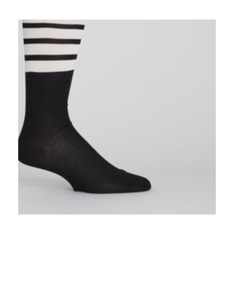 Thom Browne Athletic Mid Calf Socks In Black