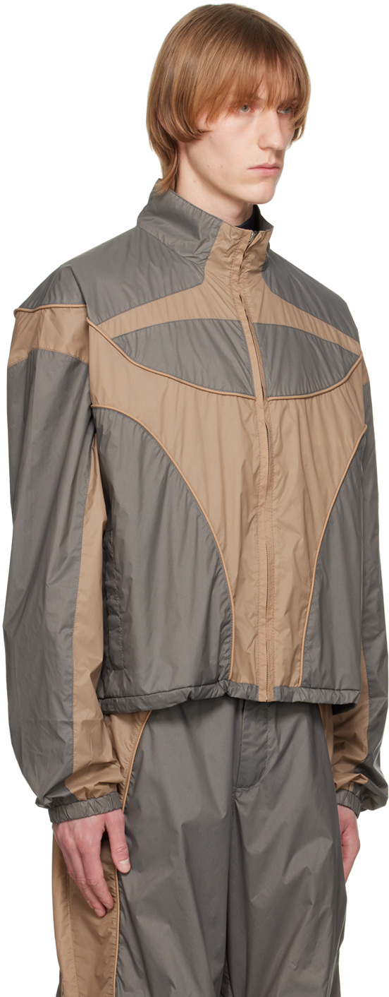 Misbhv Beige Jordan Barrett Edition Paneled Track Jacket In Gray