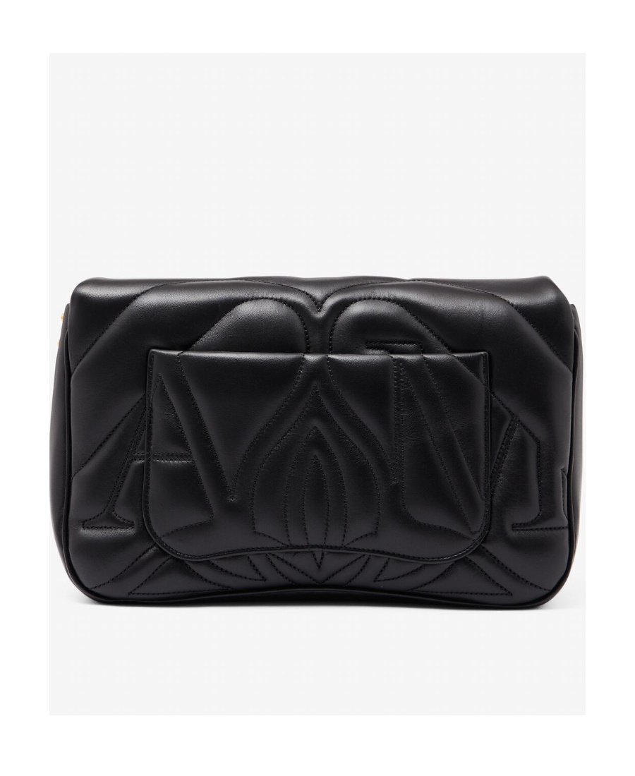 Alexander Mcqueen Quilted Leather The Seal Shoulder Bag In Black
