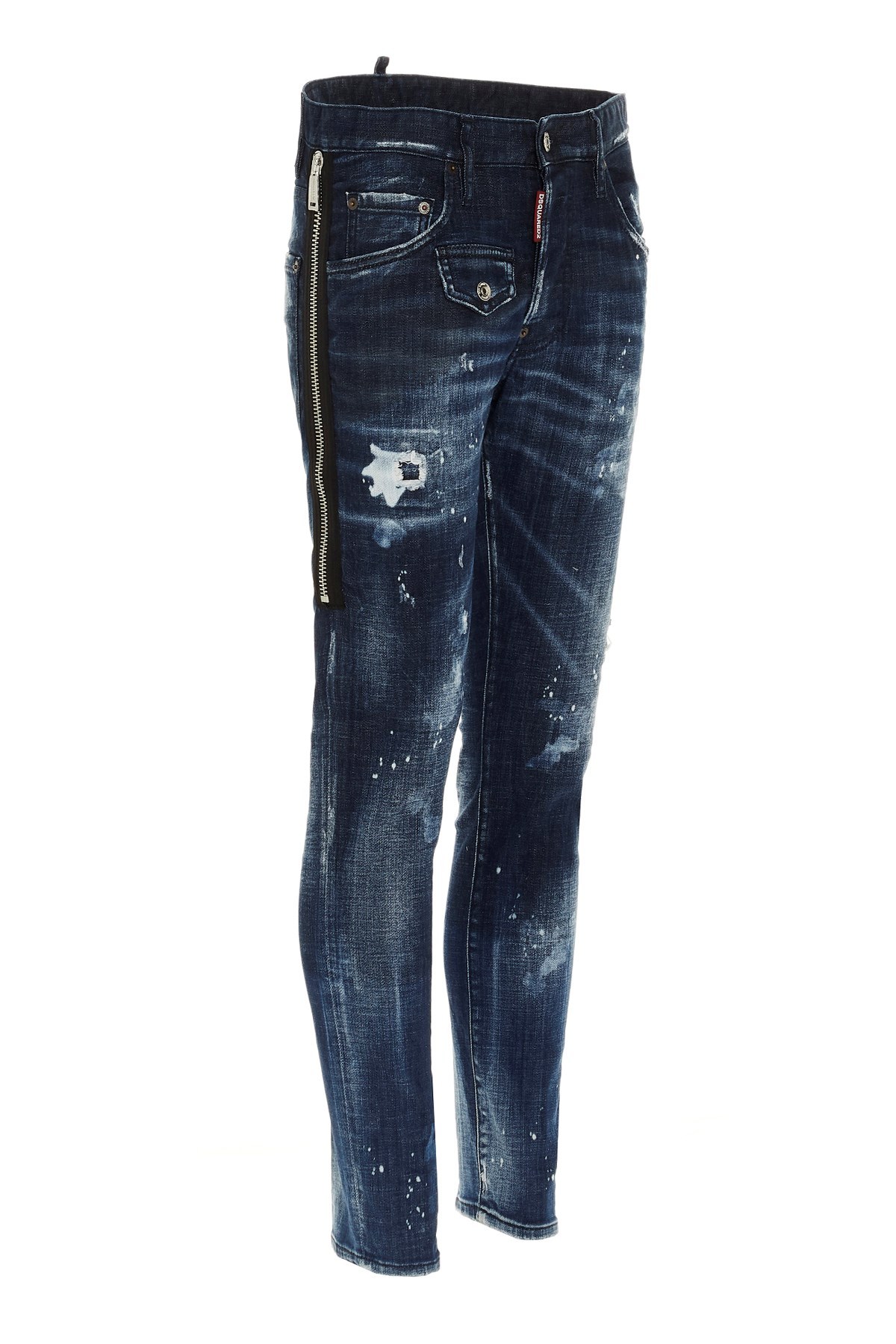 Dsquared2 Skater Slim-fit Distressed Jeans In Black