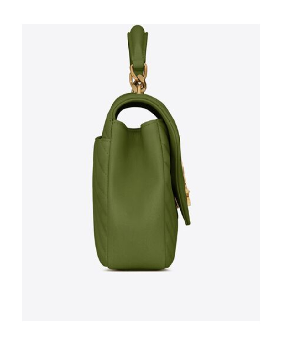 Saint Laurent Medium Collège Shoulder Bag In Green
