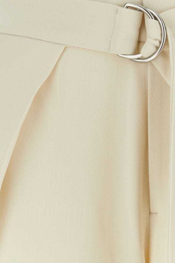 Ami Alexandre Mattiussi Pantalon Large A Pans Tons Neutres Pour Femme In Nude