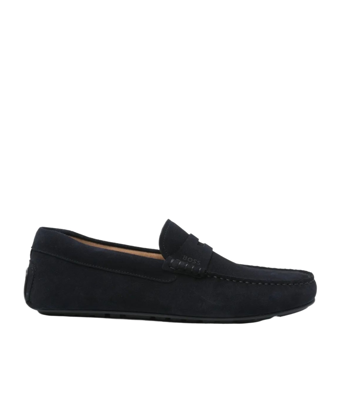 Hugo Boss Suede Loafers In Black
